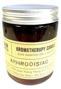 AWM - Aphrodisiac 200g, přírodní Aromaterapeutická svíčka ze sójového vosku s esenciálními oleji Ylang Ylang a Pačuli, s dlouhou dobou hoření až 40h