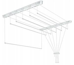 Erga Erga, stropní věšák na sušení prádla 5x170 cm, bílé, ERG-SEP-10SUSSUF5PP17