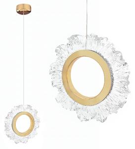 Toolight Toolight, LED závěsné osvětlení 21cm, 5W, 3000K, LHJ102-1CP, zlatá, OSW-60047