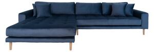 House Nordic Pohovka Lido Lounge (Pohovka vlevo v tmavě modré sametové barvě se čtyřmi polštáři\nHN1005)