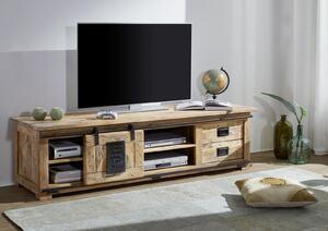 IRON II. TV stolek 180x55 cm, mango, přírodní
