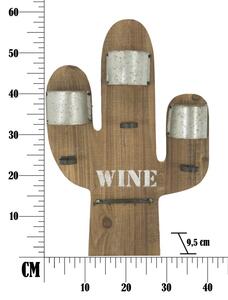 Nástěnný stojan na víno Mauro Ferretti Kaktus 40x58 cm