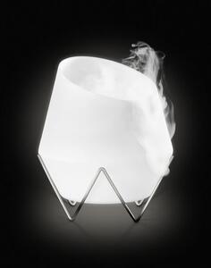 LF - Aroma Difuzér Borneo 1600ml, vyroben z mléčného skla a kovu. Minimalistický design, automatická změna střídání tónů teplé bílé barvy