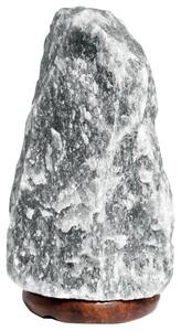 AWM - Elektrická solná Lampa z Himalájské soli, šedá 1,5-2kg na dřevěném podstavci