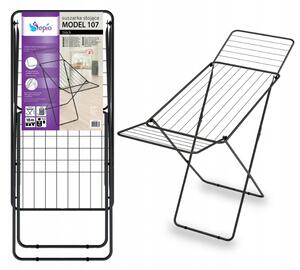 Erga Model 107 Black, sušák na prádlo 178,5x54x104,5 cm, černá, ERG-SEP-10SUSLA107BLA