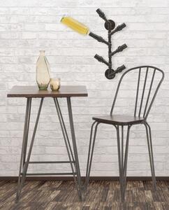 Set 2 ks jídelních židlí Mauro Ferretti Harim 54x45x102 cm, tmavě šedá/přírodní