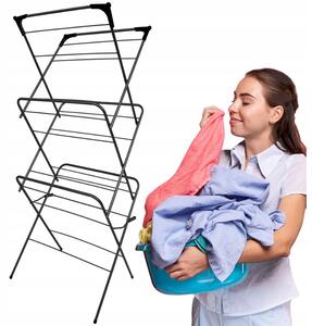 Erga Model 151 Black, sušák prádla 59,5x52,2x130,5 cm, černá, ERG-SEP-10SUSST151BLA