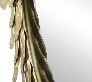 Zlaté nástěnné zrcadlo Mauro Ferretti Petals s kovovým rámem 73 cm