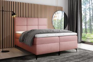 Designová postel FIZA - 140x200, růžová + topper ZDARMA