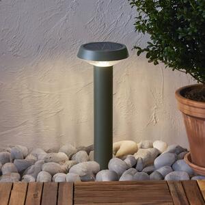 STAR TRADING LED solární svítidlo Casa na zapíchnutí do země, zelené, výška 45 cm, Zelená, Nerezová ocel, Moderní, Venkovní bodové svítidlo / zabodnuté do země