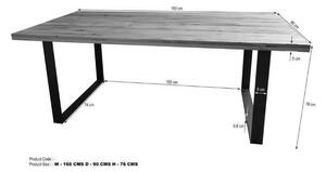 VEVEY Jeálenský stůl 160x90, přírodní, dub