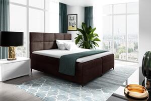 Postel boxspring s úložným prostorem BRIGITA - 140x200, hnědá 1 + topper ZDARMA