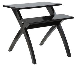 Černý dvouúrovňový odkládací stolek Mauro Ferretti Lane