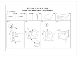 Odkládací stolek Mauro Ferretti Boruta 50x50x50 cm, černá/hnědá