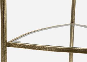 Zlatý odkládací stolek Mauro Ferretti Trimo 41,5x40x80,5 cm