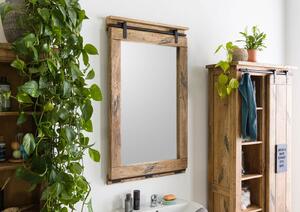 IRON Zrcadlo Mango 65x6x110 přírodní, lakované