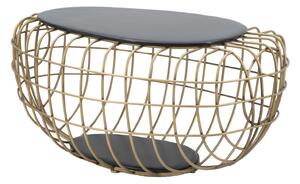 Konferenční stolek Mauro Ferretti Spider 119x75x55 cm, zlatá/černá