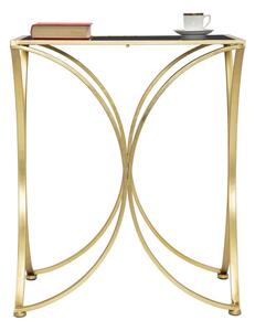 Odkládací stolek Mauro Ferretti Farao 57x46x68 cm, zlatá/černá