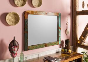 ŠEDESÁTÁ léta Starožitné dřevěné zrcadlo 100x3x80, vícebarevné, lakované