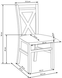 Dřevěná jídelní židle DARIUSZ 2 – masiv, více barev Tmavý ořech