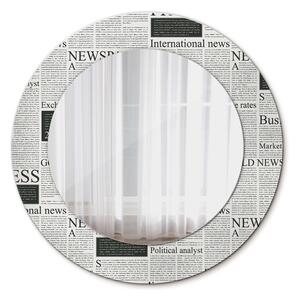 Kulaté dekorační zrcadlo na zeď Vzor z novin