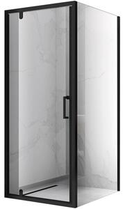 BPS-koupelny Čtvercový sprchový kout ZES KZ04B BL 80x80 černá/transparent - bez vaničky