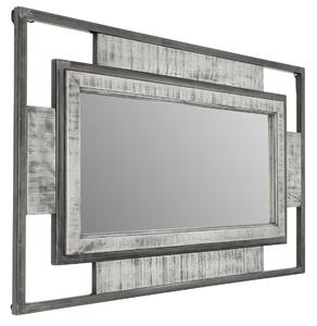 STEEL Zrcadlo Mango 76x4x122 šedé, lakované
