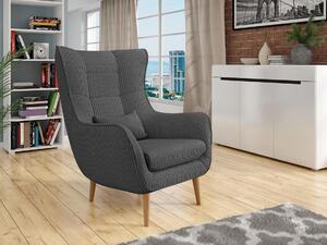 Designové křeslo ušák LEVI - ocelové