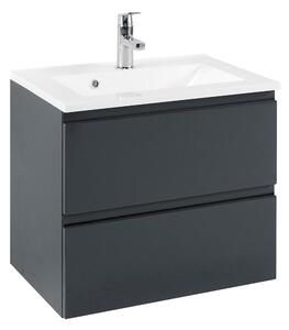 SKŘÍŇKA S UMYVADLEM, barvy grafitu, šedá, 60 cm Held - Koupelnové série, Online Only