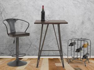 Tmavě šedý stojan na víno Mauro Ferretti Fibo Square 40x23x47,5 cm