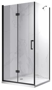 BPS-koupelny Obdélníkový sprchový kout HYD-OK20D 100x90 černá/transparent - bez vaničky