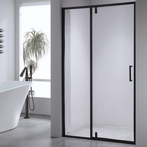 BPS-koupelny Sprchové dveře HYD-DN08 80 černá/transparent pro instalaci do niky - bez vaničky