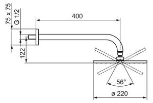 Hansa Hlavová sprcha se sprchovým raménkem, kulatá - HANSARAIN 220 mm 4180300
