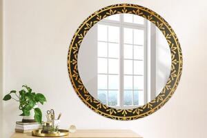 Kulaté dekorační zrcadlo Golden Mandala