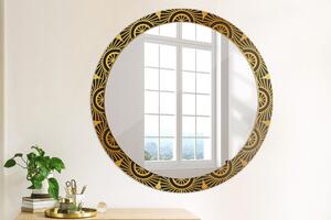 Kulaté zrcadlo s dekorem Golden mandala