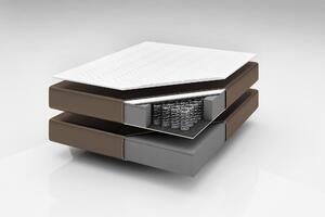 Boxspring postel HYPNOS bez úložného prostoru s LED, eko kůže