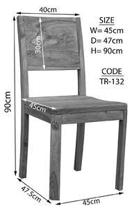 MONTREAL Jídelní židle dřevěná - plné opěradlo, palisandr