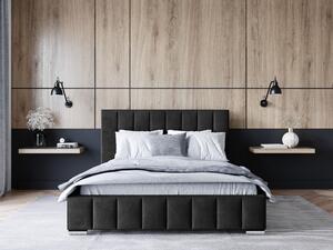 Čalouněná postel 180x200 MANUELA 1 s úložným prostorem - černá