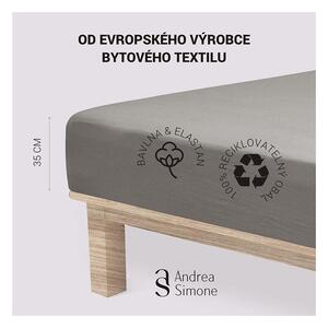 Andrea Simone Jersey Lycra prostěradlo Andrea Simone boxspring - Granite Gray (18-5204) 200 x 220