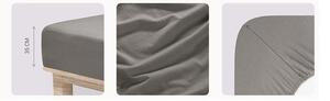 Andrea Simone Jersey Lycra prostěradlo Andrea Simone boxspring - Granite Gray (18-5204) 120 x 200