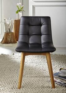 HAMBURG Jídelní židle čalouněná, černá