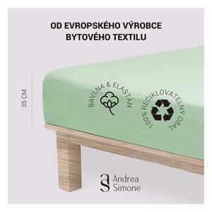 Andrea Simone Jersey Lycra prostěradlo Andrea Simone boxspring - Granite Green (16-5907) 120 x 200