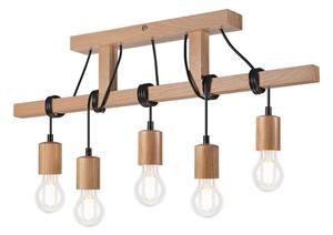 Přisazený lustr LEON 5xE27/60W/230V dub