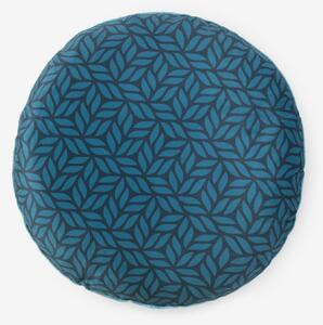 Modrý vzorovaný oboustranný polštář Home Descanso Chloe Round