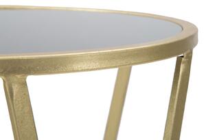 Kulatý odkládací stolek na telefon Mauro Ferretti Varia 35x75 cm, zlatá/černá