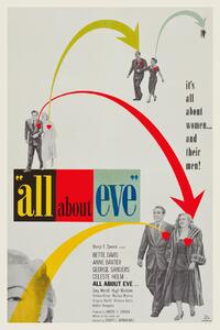 Obrazová reprodukce All about Eve, Ft. Bette Davis & Marilyn Monroe (Vintage Cinema / Retro Movie Theatre Poster / Iconic Film Advert), (26.7 x 40 cm)