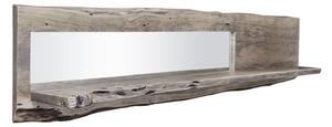 WOODLAND Nástěnný regál 38x191 cm, šedá, akácie