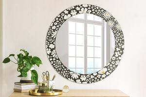 Kulaté dekorační zrcadlo Stokrotka Ivory