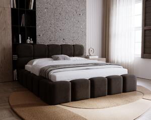 Čalouněná postel 180x200 ALZIRA 2 s úložným prostorem - černá