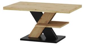 Szynaka Konferenční stolek Cross 90 cm dub Artisan/černý
